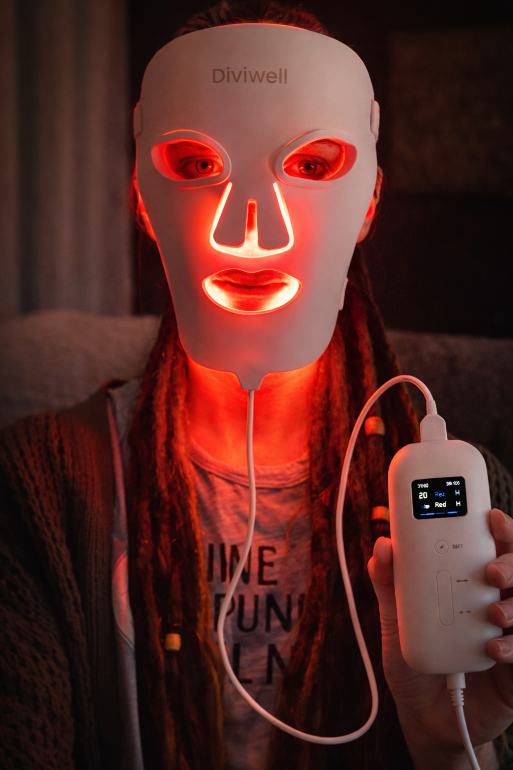 High-Performance DiviWell LED Silicone Face Mask for Skin Rejuvenation & Therapeutic Light Therapy
