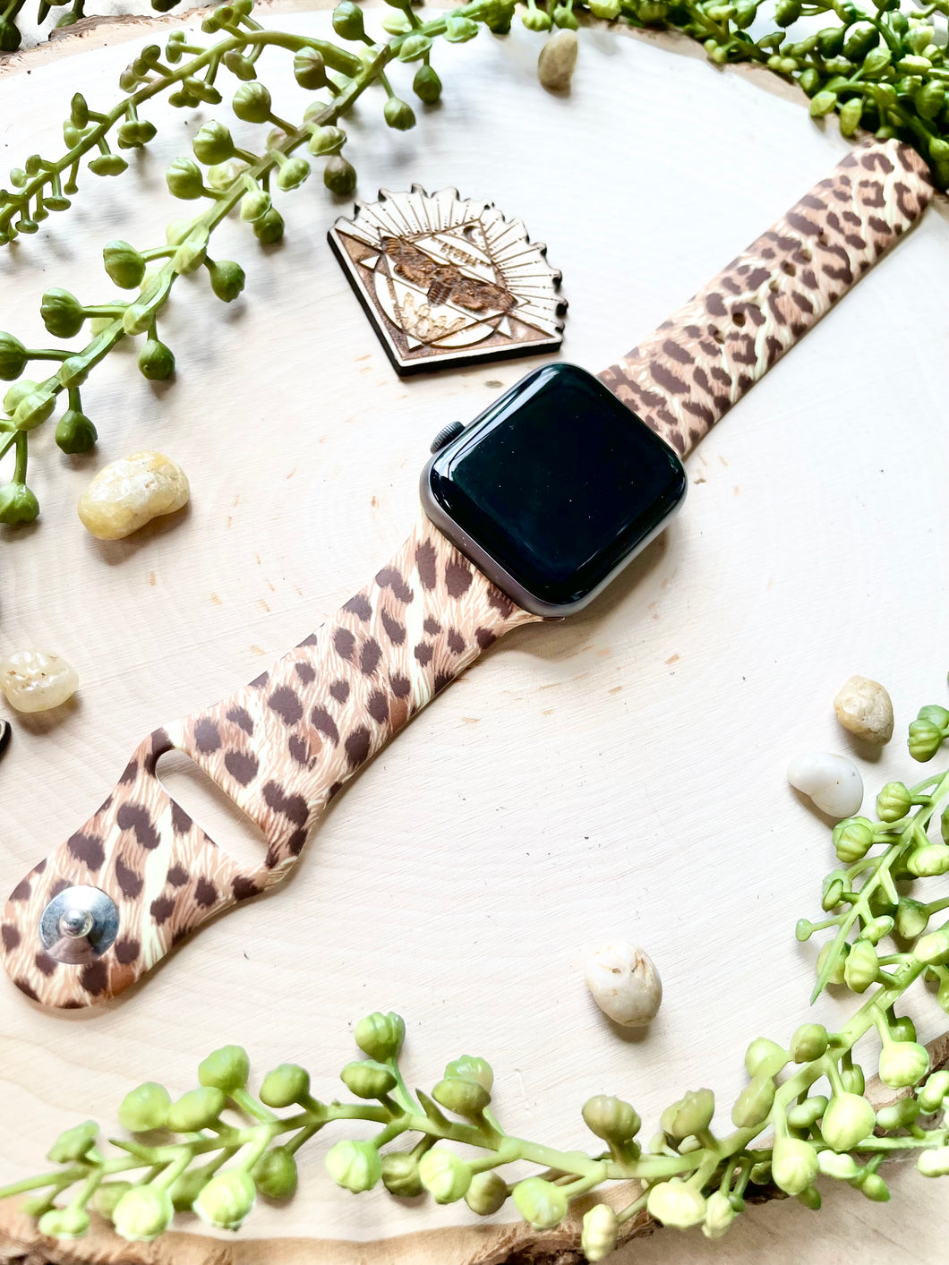 Cheetah print silicone replacement watchband