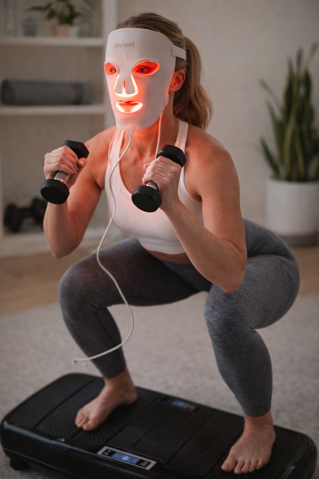 High-Performance DiviWell LED Silicone Face Mask for Skin Rejuvenation & Therapeutic Light Therapy