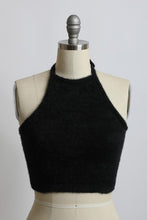 Load image into Gallery viewer, Fuzzy Sweater Halter Cropped Top
