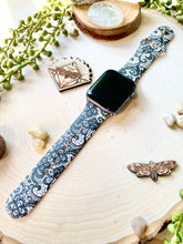 Load image into Gallery viewer, Lacey look Black and white silicone replacement watch band
