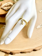 Load image into Gallery viewer, Medusa dainty brass ring
