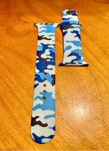 Load image into Gallery viewer, Blue camoflauge replacement watchband
