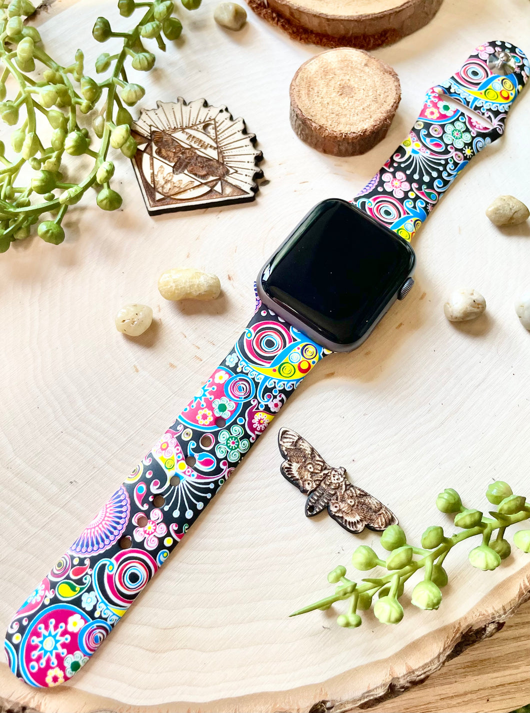Crazy swirl silicone replacement watch band
